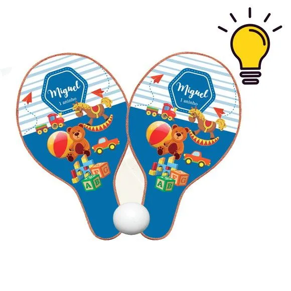 Raquete Ping Pong - Brinquedos - feito à mão por Mi Papelaria Criativa