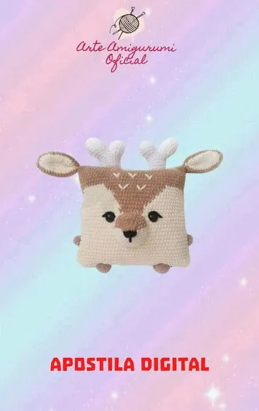 Receita Almofada Cervo - Amigurumi - artesanato feito à mão por Arte Amigurumi Oficial