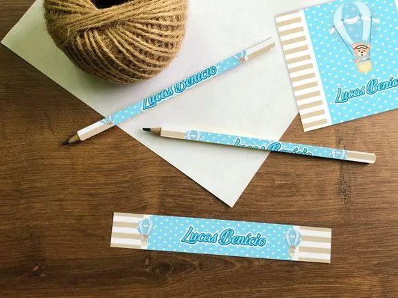 Lápis Baloeiro Personalizado - artesanato feito à mão por creativitybynina