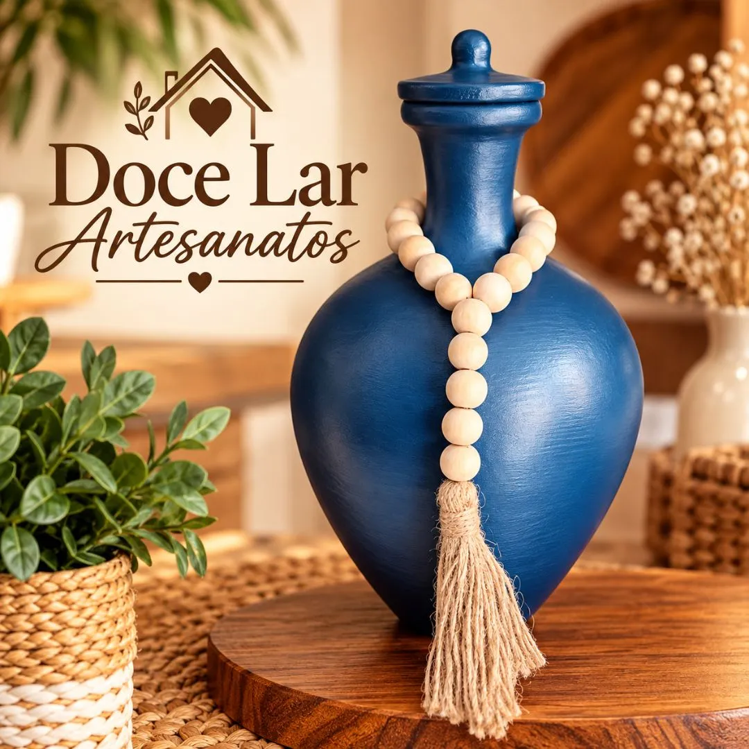 Moringa Botija de Cerâmica Decorativa Artesanal - foto 3