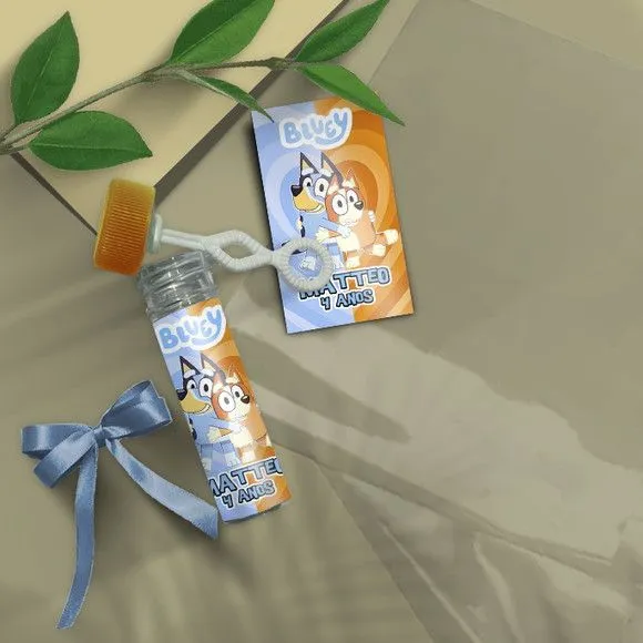 Bolha de Sabão - Bluey Personalizado - artesanato feito à mão por Mi Papelaria Criativa