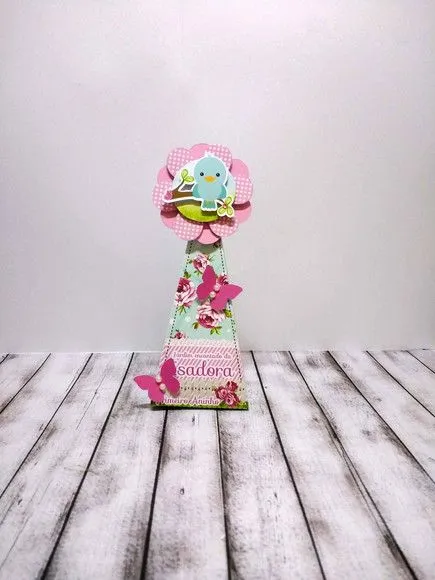 Caixa Cone Jardim Encantado - artesanato de Fina Essência Papelaria Personalizada