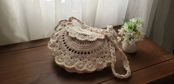 Bolsa de Crochê em Estilo Boho "chic" Cru - foto 3