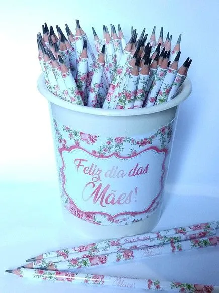 Lápis personalizado - feito à mão por Mi Papelaria Criativa