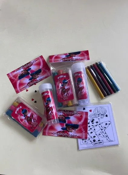 Kit Massinha + Giz + Bolha - Personalizado - feito à mão por Mi Papelaria Criativa