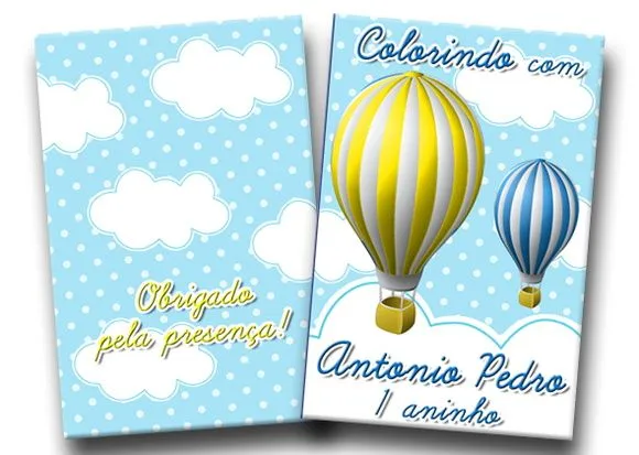 revista colorir balão balões 14x10