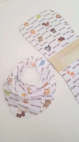 Kit Babador e regurgitador personalizados - artesanato feito à mão por Innovare Studio