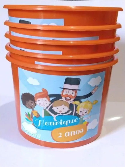 Baldes Personalizados - artesanato feito à mão por Mi Papelaria Criativa