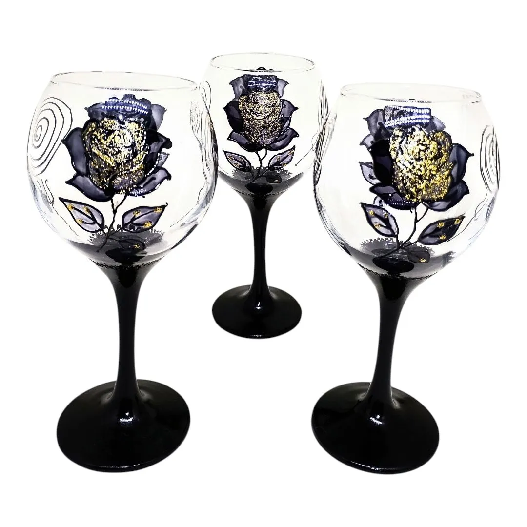 Taça Pombagira de vidro Rosa Negra - foto 6