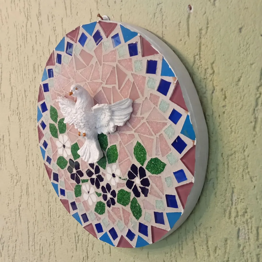 Mandala Divino Espírito Santo com Flores em Mosaico - modelo 3 - foto 2