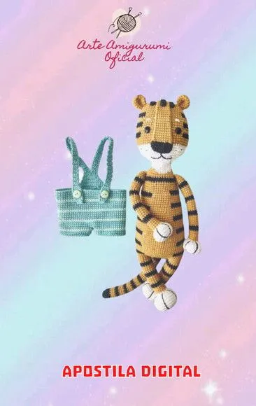 Receita Tigre Óscar Amigurumi - artesanato feito à mão por Arte Amigurumi Oficial