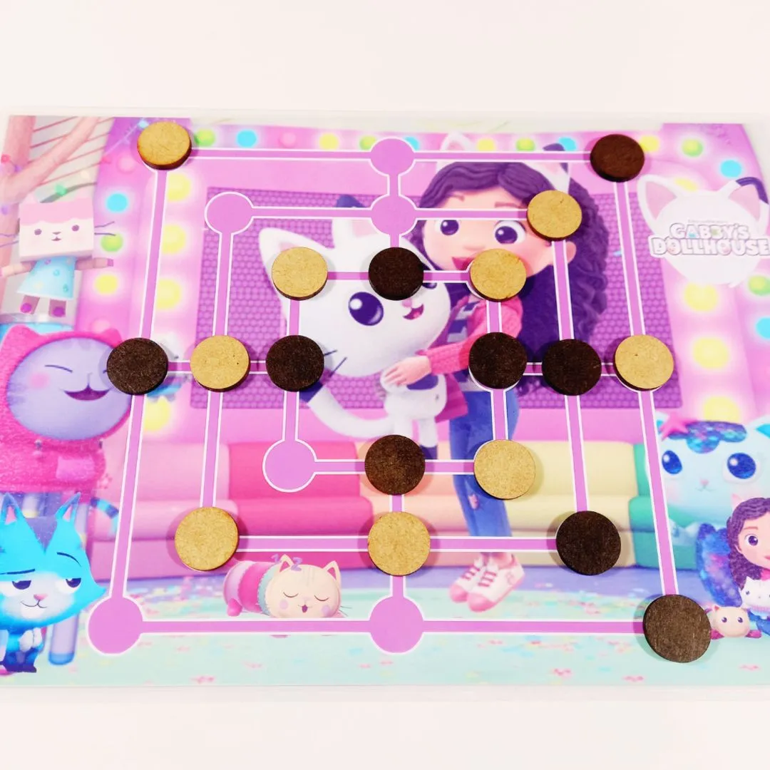 Jogo Dama e Trilha 2 Em 1 Personalizado Infantil Tabuleiro Duplo JD Arte - foto 7