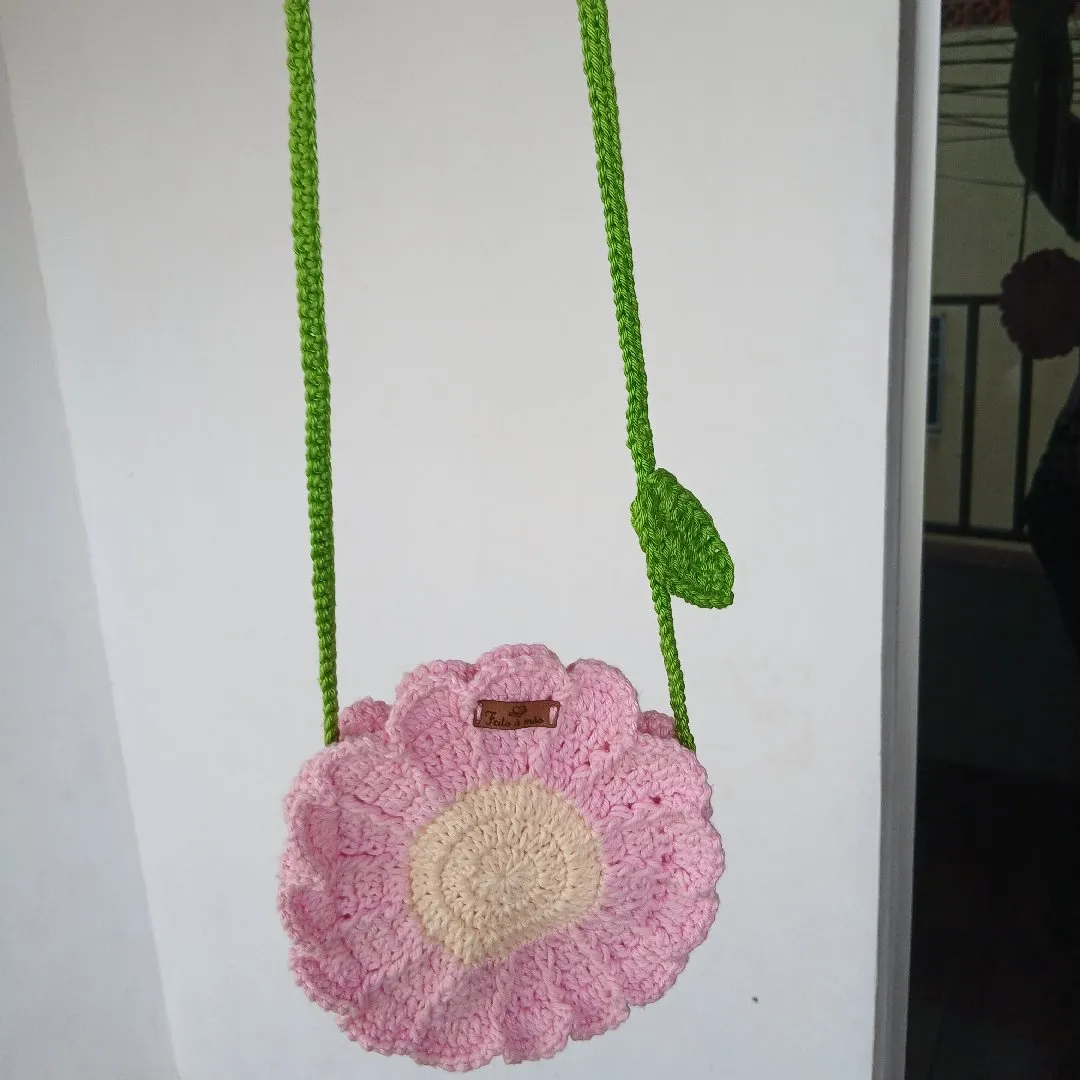 Bolsa de crochê Flor infantil - foto 2