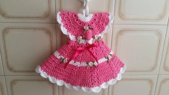 Pegador de Panelas Vestido Rosa Pytaya (20 cm x 15 Cm) - foto 3