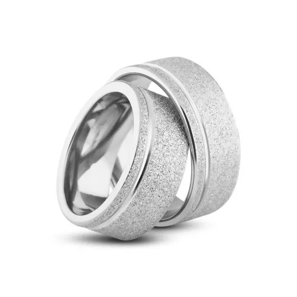 Par Alianças Namoro Zelândia 8mm Prata + Anel Solitario - artesanato feito à mão por TM JOIAS