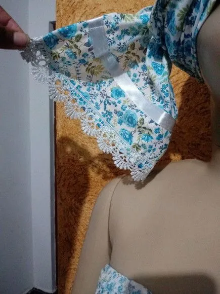 Baiana floral azul - foto 2