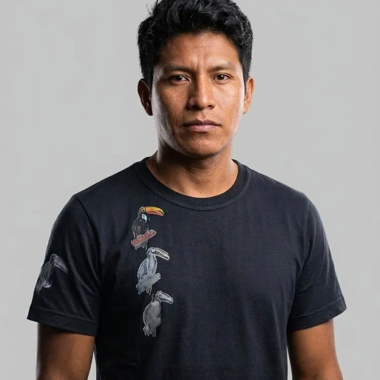 Camisetas em malha de algodão. Estampas com técnica de monotipia. - foto 4