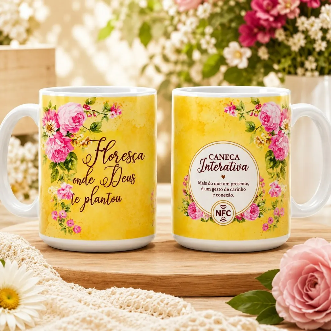 Caneca Cristã Interativa - artesanato feito à mão por PrimeBox