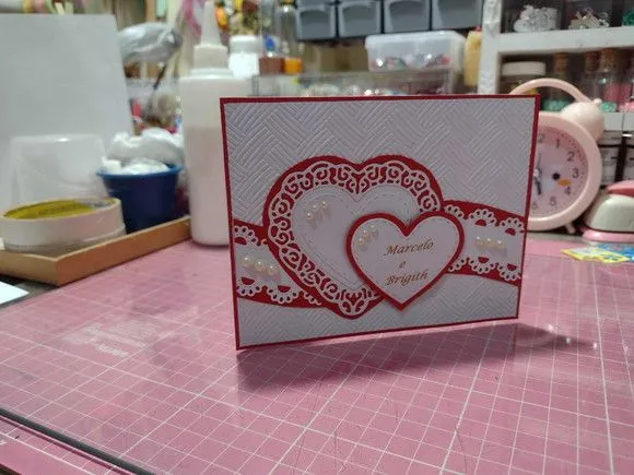 Convite de Casamento - Corações Entrelaçados