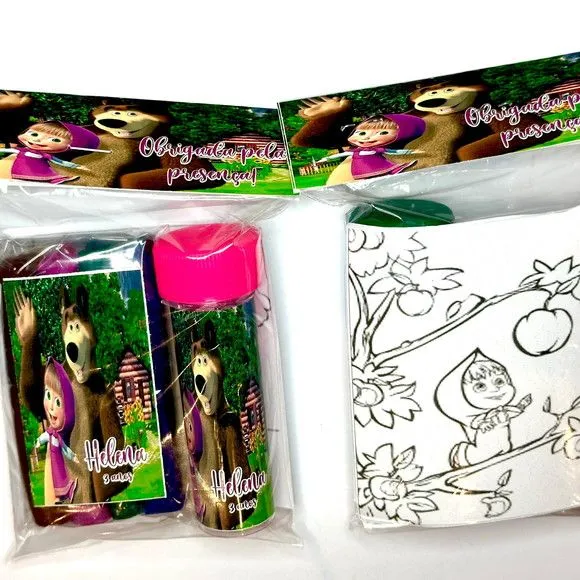 Kit Massinha + Giz + Bolha Marsha e o Urso Personalizado - foto 2