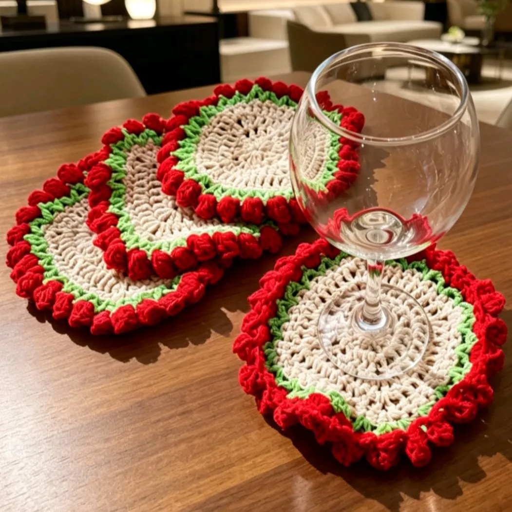 Porta Copos Crochet - artesanato feito à mão por Luna Dreads e Artes 🌜