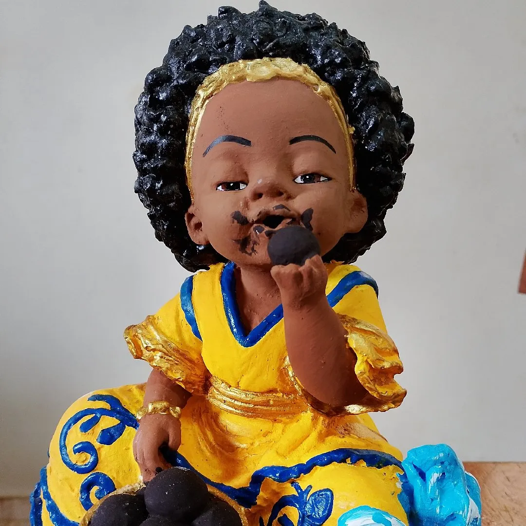 imagem erê gesso 25 cm - artesanato feito à mão por Ateliê Silmara Boni