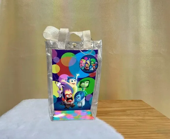 Sacola Transparente Divertidamente Personalizado - artesanato de Artmanha Lembrancinhas