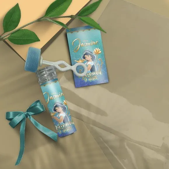 Bolha de Sabão - Jasmine Personalizado - artesanato feito à mão por Mi Papelaria Criativa