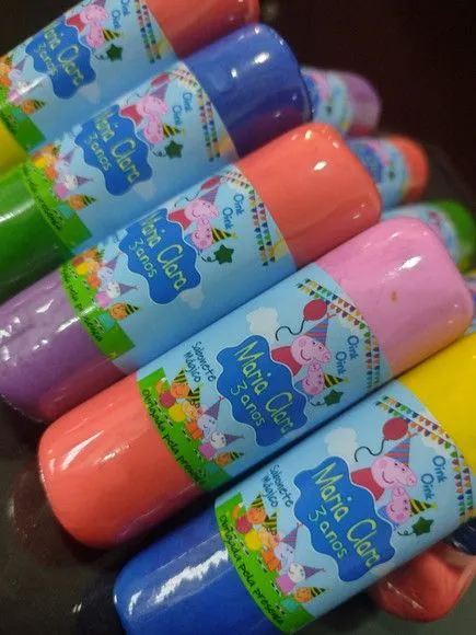 Lembrancinha Infantil Pepa Pig Personalizada Sabão Mágico