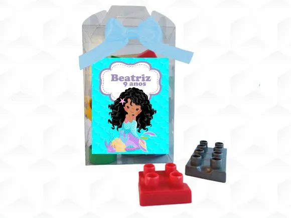 Bloco de Montar Sereia Preta Personalizada - artesanato feito à mão por creativitybynina
