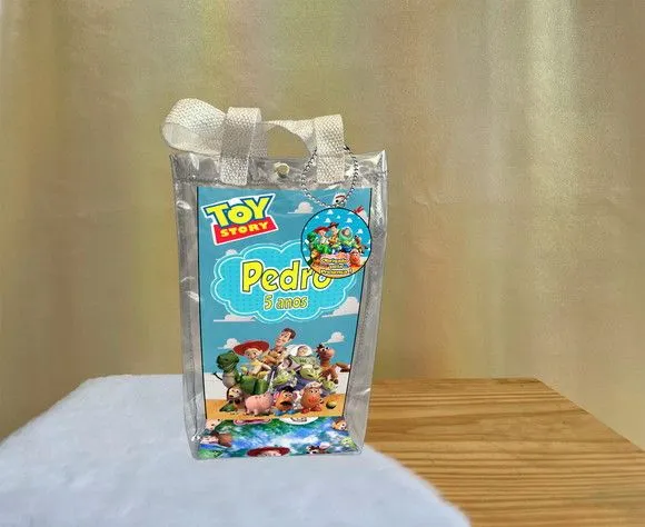 Sacola Transparente Toy Story Personalizado - artesanato de Artmanha Lembrancinhas