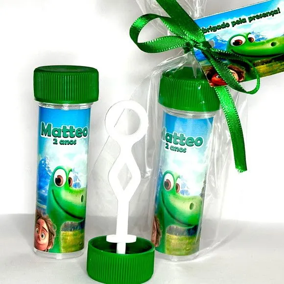 Bolinha de Sabão Dinossauro Personalizada - artesanato de Mi Papelaria Criativa