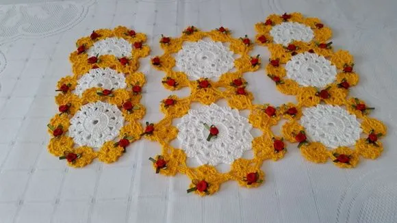 Kit Jogo de Porta Jarra Branco/sunflower - foto 3