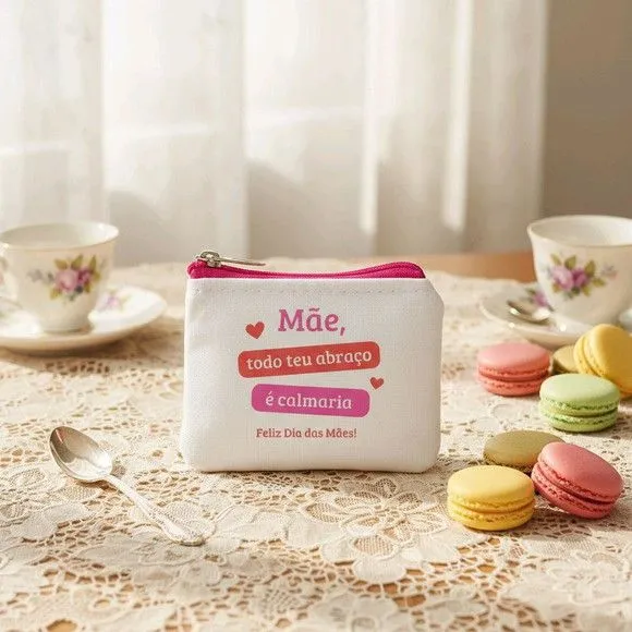 Porta Moedas Personalizado - Dia das Mães - artesanato feito à mão por Innovare Studio