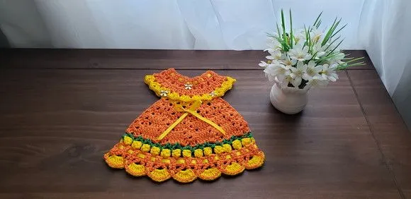 Puxador Forno Vestidinho Tulipas Amarelo / Vermelho - foto 2