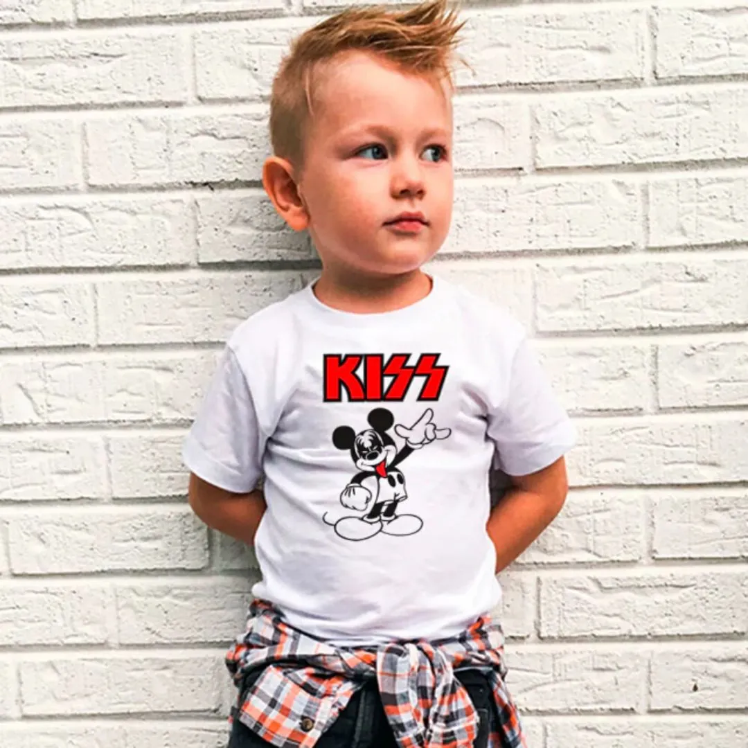 Camiseta camisa infantil Kiss Mickey estampa exclusiva - foto 2