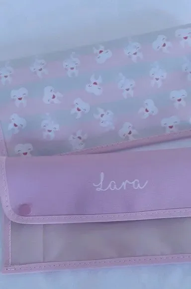 Necessaire para kit higiene - dentinho - artesanato feito à mão por Innovare Studio