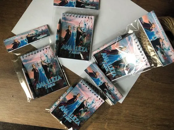 Bloquinho Frozen Personalizado. - artesanato feito à mão por creativitybynina