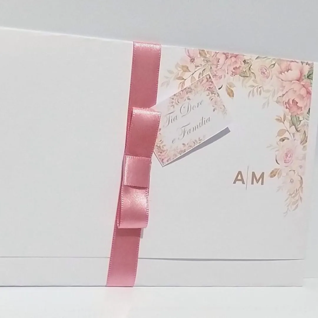 Kit com 20 Convites de Casamento Personalizados - artesanato feito à mão por Gigi Personalizados