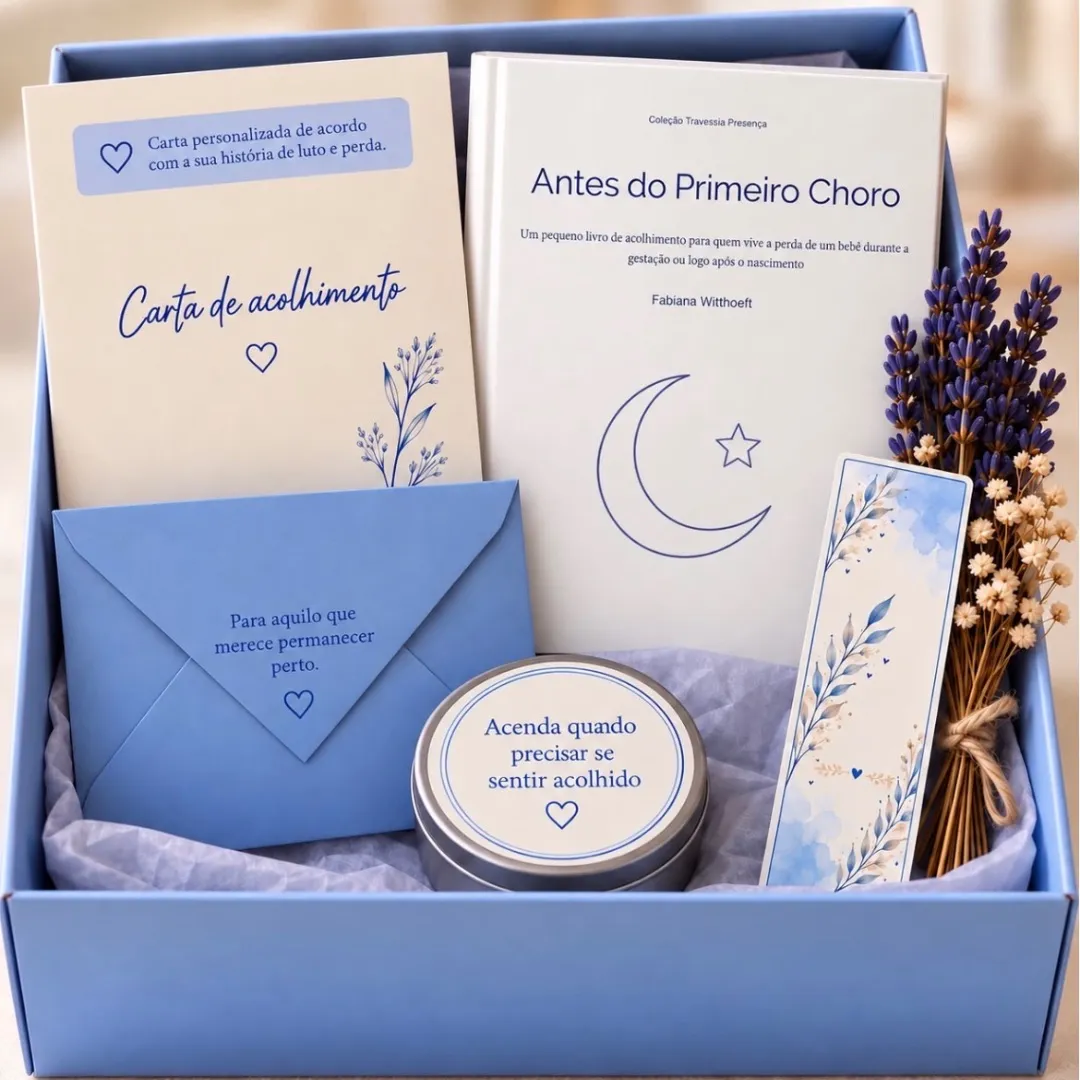 Caixa de Acolhimento para Perda Gestacional e Neonatal | Presente para Mãe em Luto | Travessia Colo - artesanato feito à mão por Travessia Presença