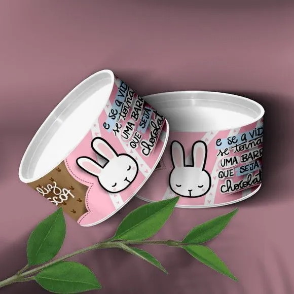 Tubo Lata - Páscoa Personalizada - feito à mão por Mi Papelaria Criativa