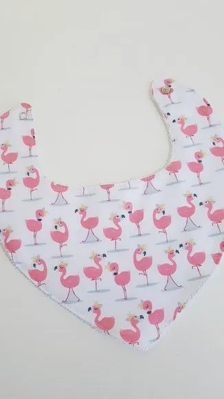 Babador Flamingos - artesanato feito à mão por Innovare Studio