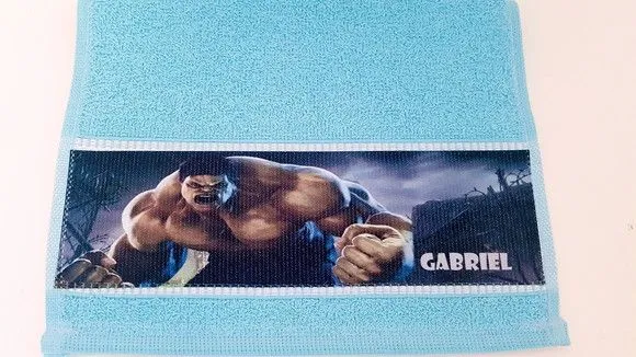 Toalha de mão personalizada heróis - foto 2
