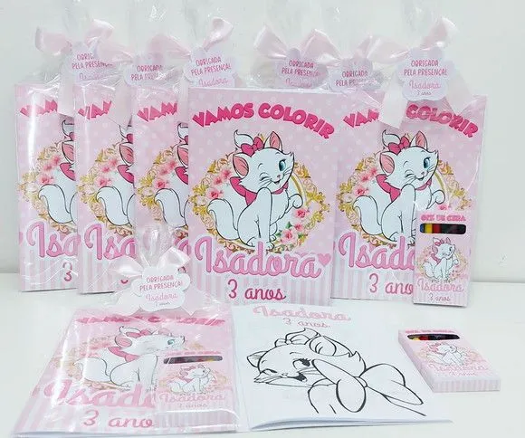 Revista Colorir Gatinha Marrie Personalizada - feito à mão por Mi Papelaria Criativa