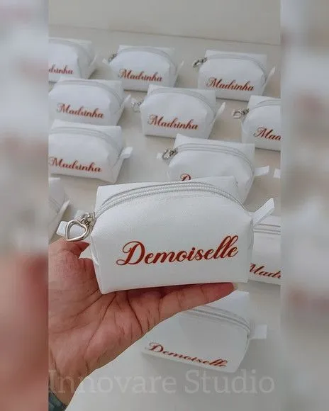 Necessaire Mini Box - Branco e Terracota - foto 2