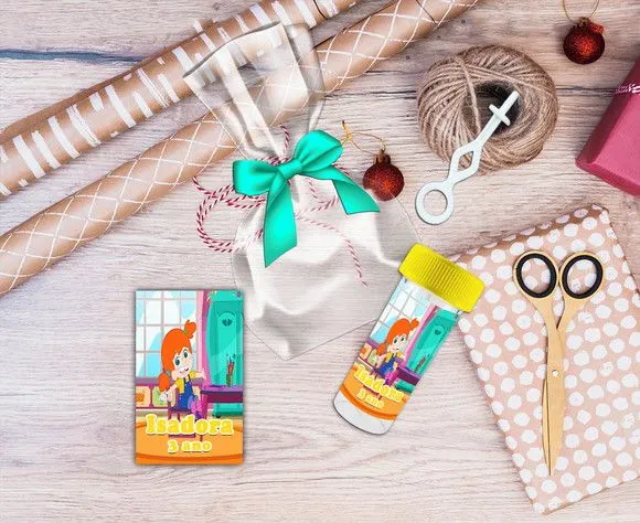 Bolha de Sabão o Diario de Mika Personalizada - feito à mão por Artmanha Lembrancinhas