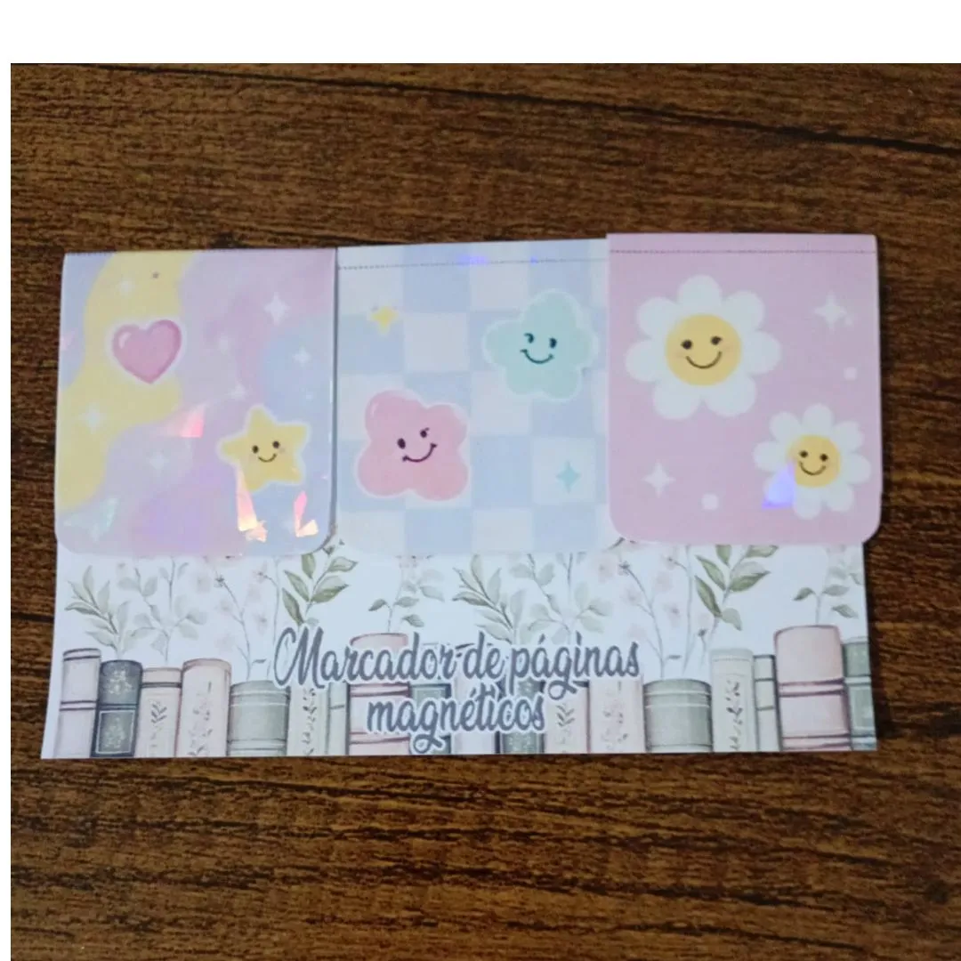 Marcador de Página Magnético Trio 5 - "Diversos" - artesanato de Emejhu Personalizados