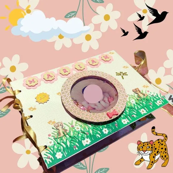Álbum de Fotos Personalizado Oncinha Pintadinha - artesanato de Ateliê de Criação Usina Caseira