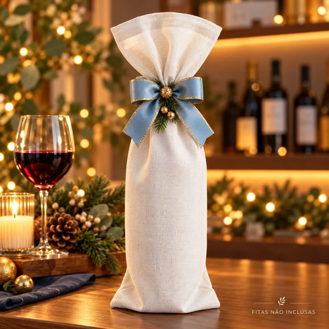 Saco para Bebidas 15x44cm Natal e Ocasiões Especiais - Brinde e Lembrancinha - foto 5