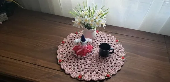 Mini Capa para Adoçante 75 ml Vestidinho Tulipa Rosa - foto 2